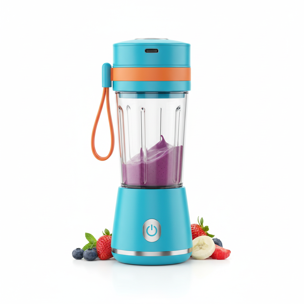 Portable USB rechargeable personal blender bottle for smoothies